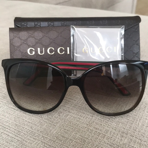Gucci Brown-Tortious Gradient Polarized Sunglasses main image 4